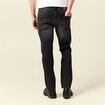 Jeans straight longueur 34 denim denim noir homme