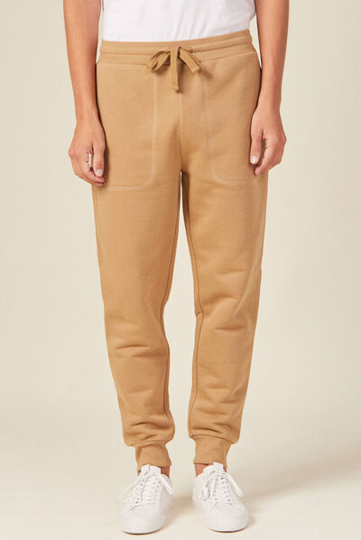 Pantalon jogging beige homme