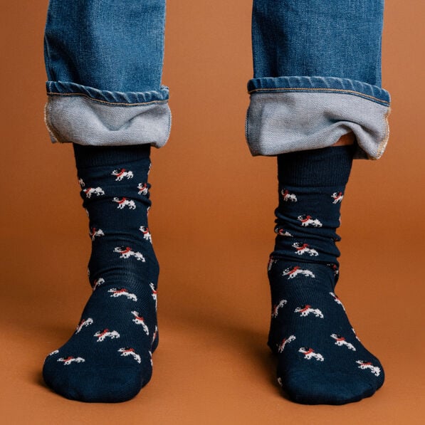 chaussettes fabriquees en france bleu fonce homme Chaussettes fabriquées en France bleu foncé homme