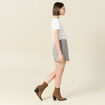 Jupe-short droite bleu marine femme