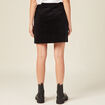 Jupe moulante velours noir femme