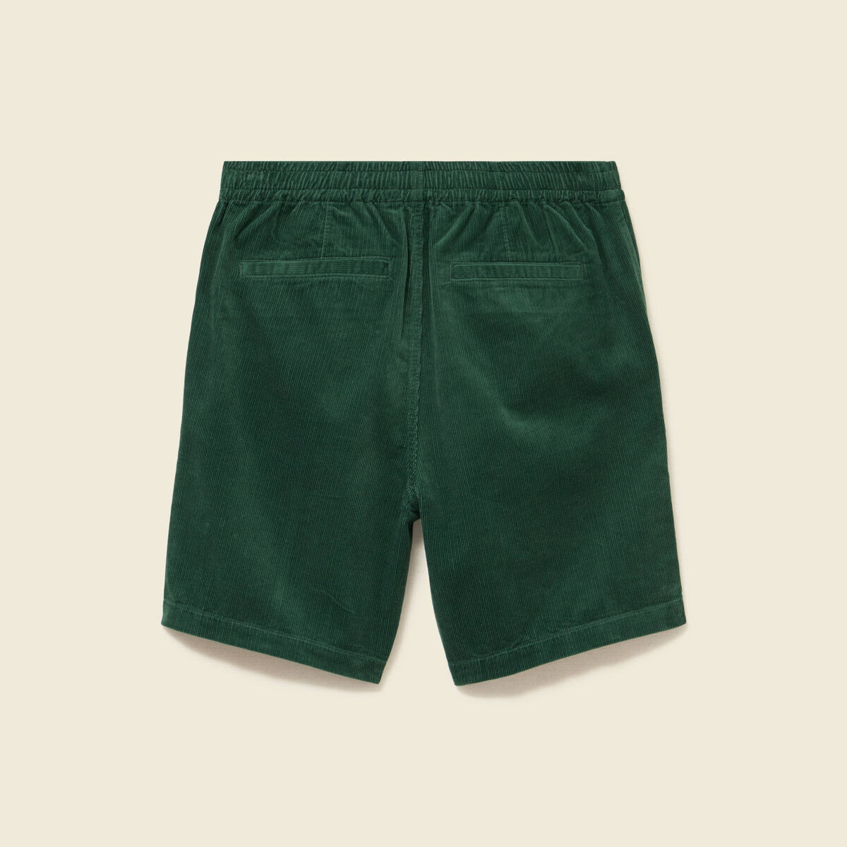 Bermuda en velours vert homme