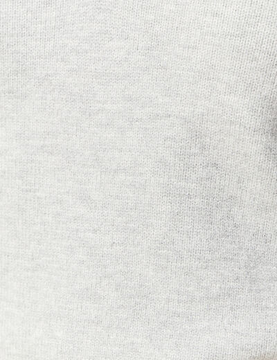 Pull manches longues gris clair femme