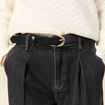 Ceinture fine noir femme