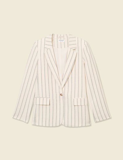 Veste blazer manches longues blanc femme