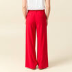 Pantalon loose taille standard fluide rouge femme