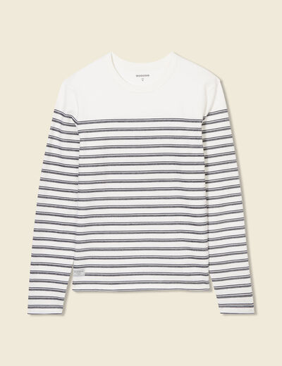 T-shirt manches longues ecru homme