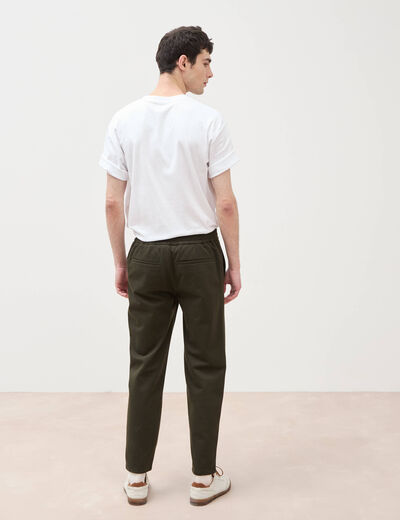 Pantalon droit longueur 32 vert kaki homme