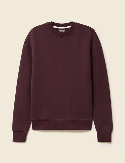 Sweat manches longues bordeaux homme