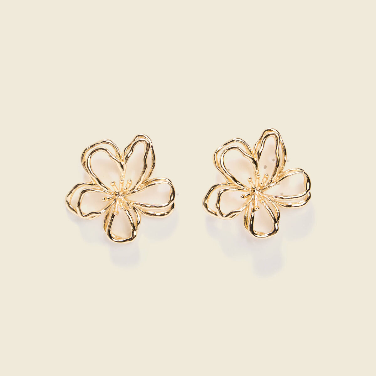 Boucles d'oreilles couleur or femme
