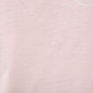 T-shirt droit en coton col rond rose poudr&eacute;e homme