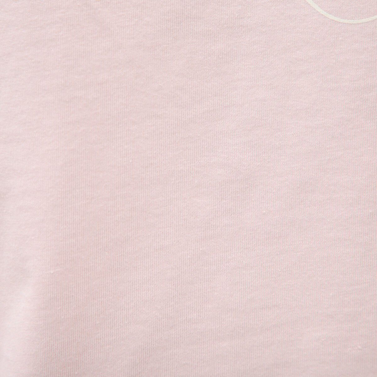 T-shirt droit en coton col rond rose poudr&eacute;e homme