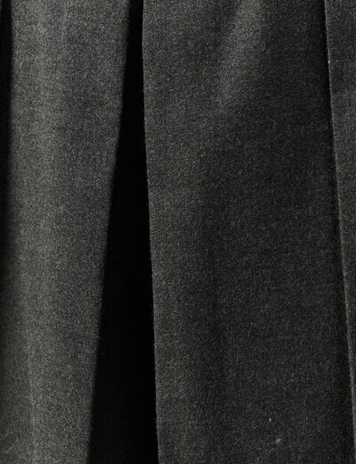 Jupe-short pliss&eacute;e gris femme