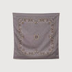 Foulard bandana en coton gris fonc&eacute; homme