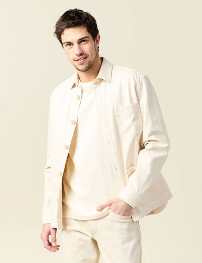 Surchemise oversize ecru homme
