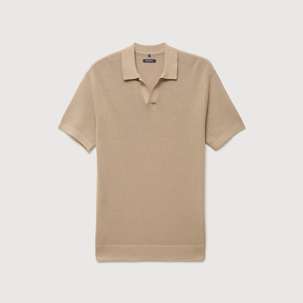 Polo manches courtes beige homme
