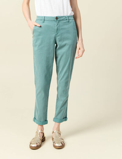 Pantalon chino Instinct vert foncé femme
