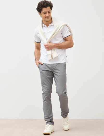 Pantalon chino longueur 32 gris homme