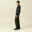 Pull col rond manches longues bleu marine homme