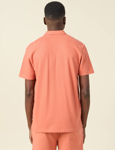 Polo manches courtes rose homme