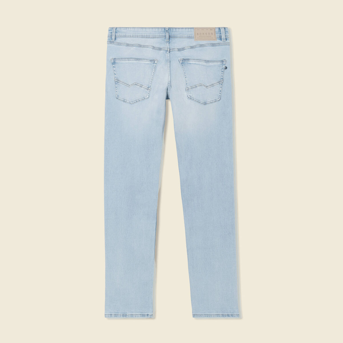 Jeans straight ultra stretch denim bleach homme