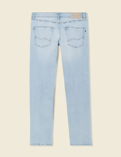 Jeans straight ultra stretch denim bleach homme