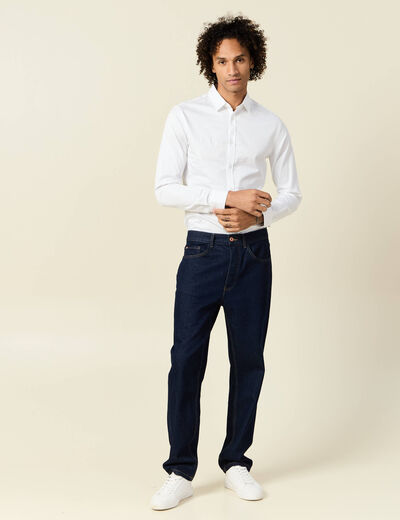 Chemise manches longues blanc homme