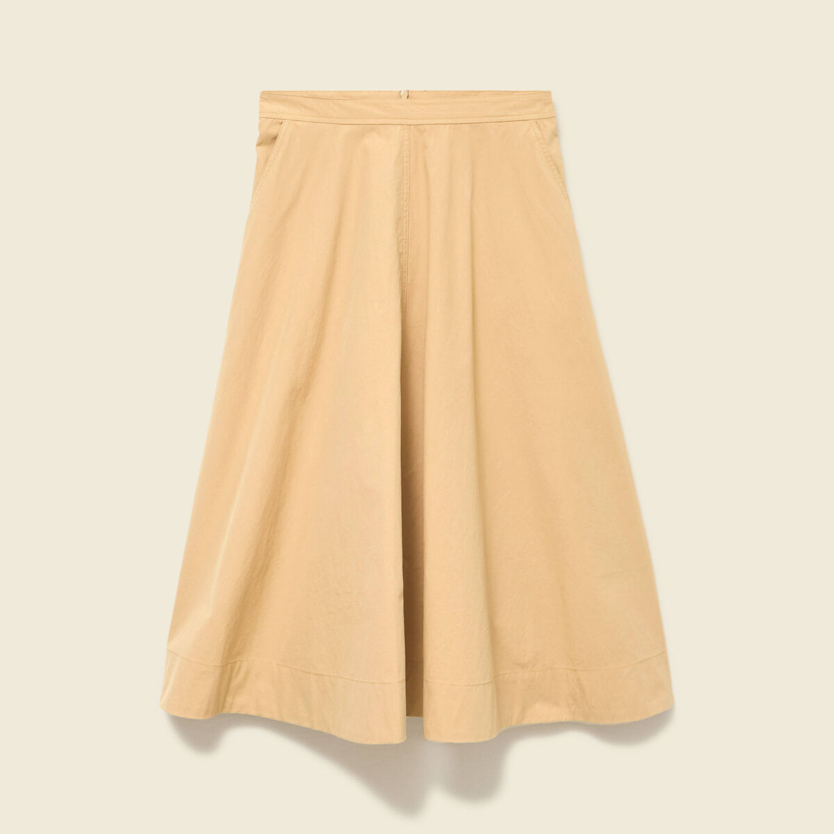 Jupe en coton beige femme