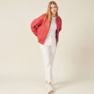 Jeans straight 5 poches denim blanc femme