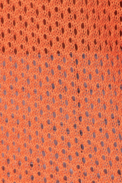 Pull ajouré éco-responsable orange foncé femme