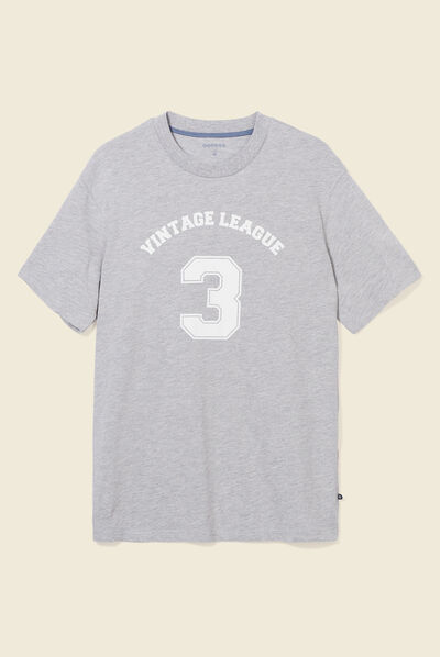 T-shirt manches courtes gris foncé homme