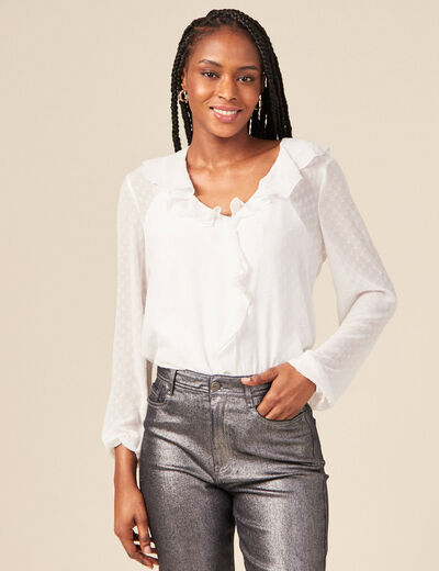 Blouse éco-responsable blanc femme