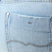 Jeans straight taille haute 7/8&egrave;me denim baby bleu femme