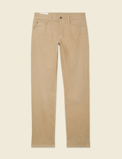 Jeans éco-responsable regular denim beige homme