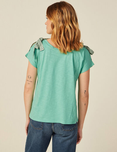 T-shirt manches courtes vert menthe femme