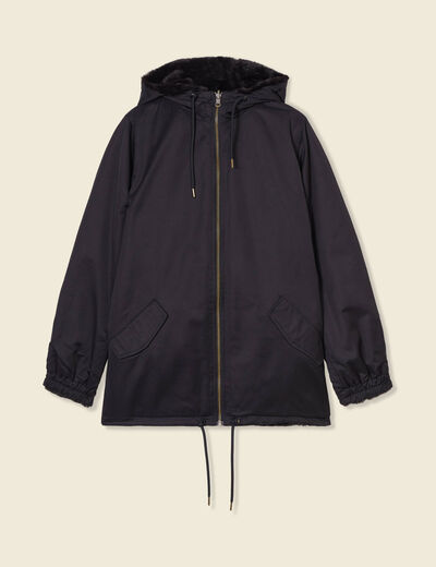 Parka réversible noir femme