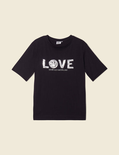 T-shirt SmileyWorld noir femme