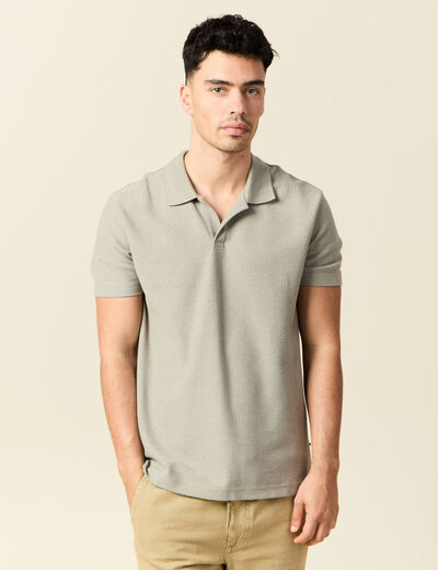Polo manches courtes gris homme