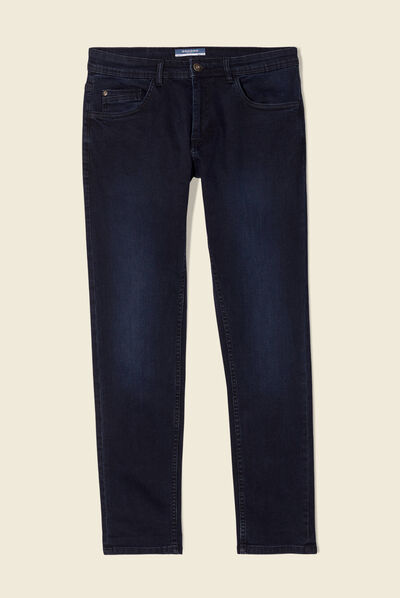 Jeans slim éco-responsable denim blue black homme