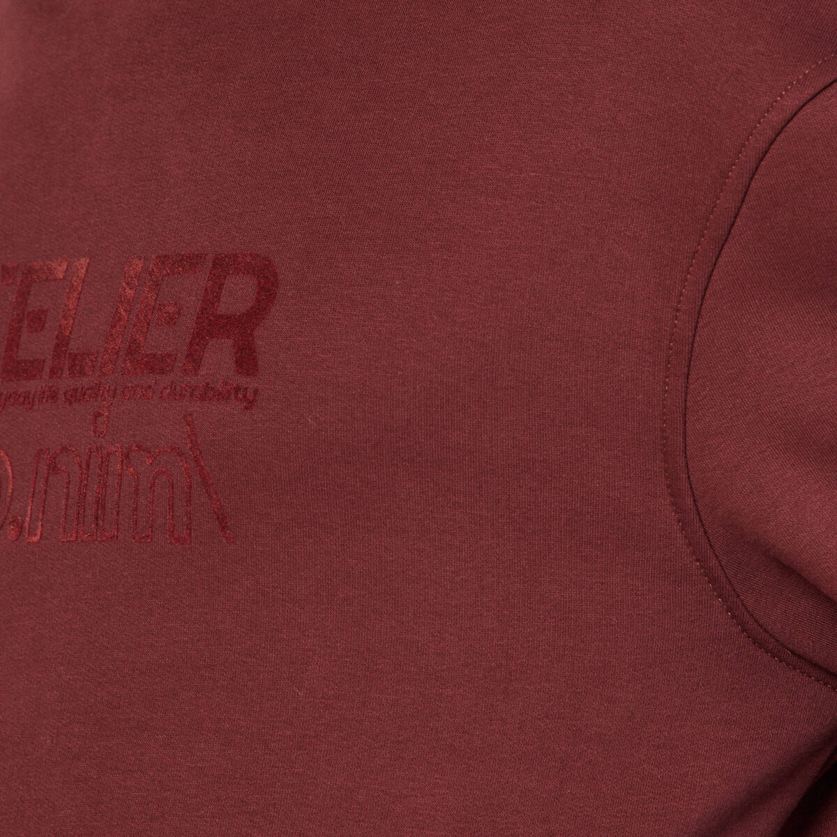Sweat à capuche rouge foncé homme