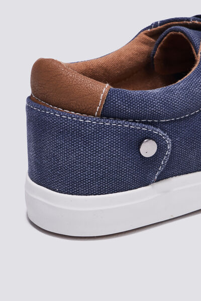 Sneakers à lacets bleu marine homme