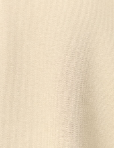 Veste sweat oversize manches longues beige homme