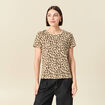 T-shirt manches courtes beige moyen femme