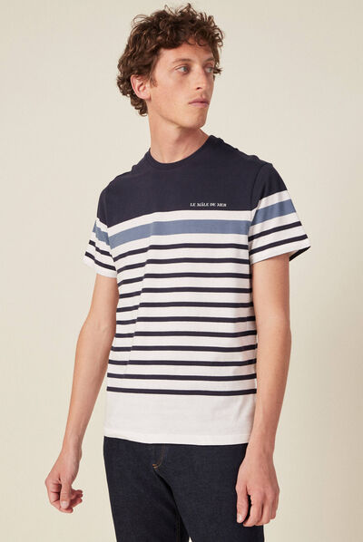 T-shirt manches courtes ecru homme