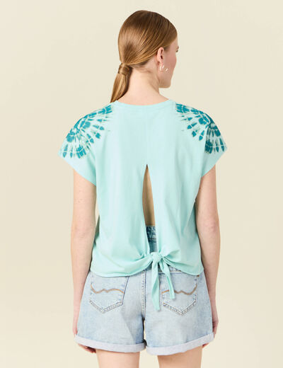 T-shirt éco-responsable vert pastel femme
