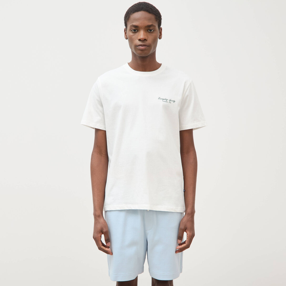 T-shirt en coton ecru homme
