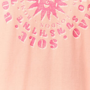 T-shirt éco-responsable rose corail femme