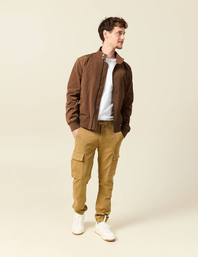 Pantalon battle bas resserré vert kaki homme