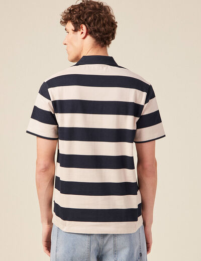 Polo manches courtes bleu marine homme