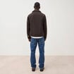 Veste oversize courte col classique marron homme